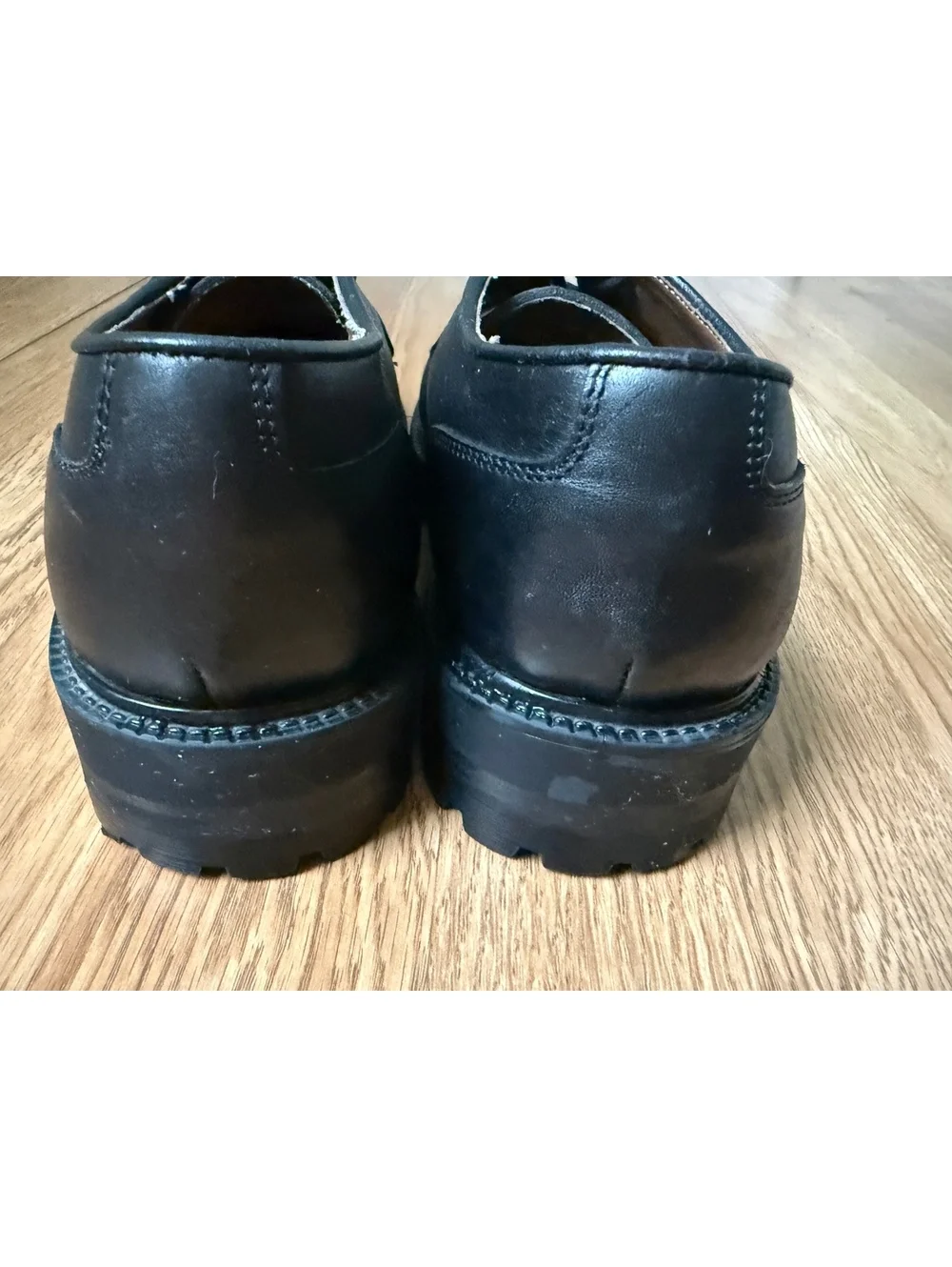 Vintage Hipopotamus derby / Oxford black leather lace-up shoes made in italy